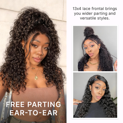 💝 Ready-to-Go Glueless Water Wave Drawstring Wig