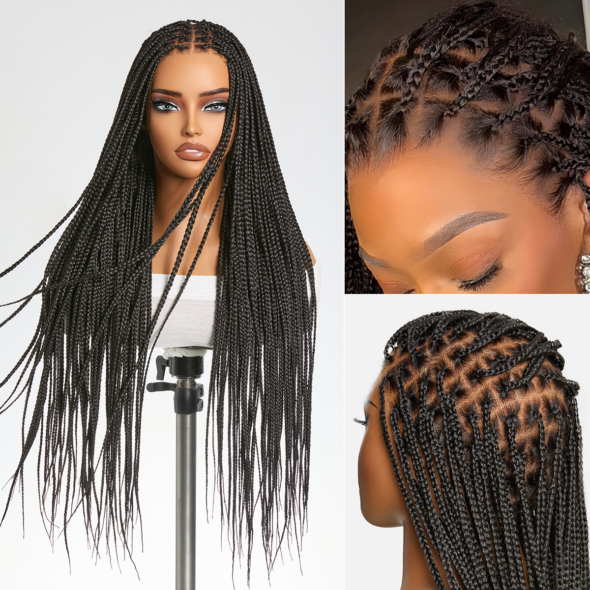 [New Arrival] 🔥Real Scalp Knotless Braided Wig – Lightweight Fit