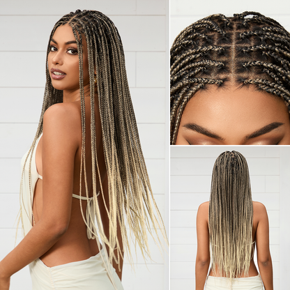 🔥Real Scalp Knotless Braided Wig – Lightweight Fit