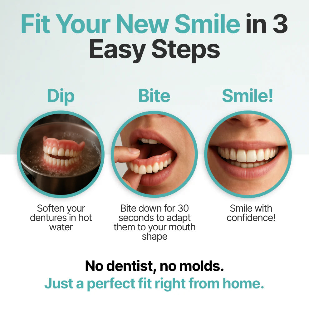 💥DarkFairy™ Custom-Fit Dentures — Designed for Comfort and a Natural-Looking Smile